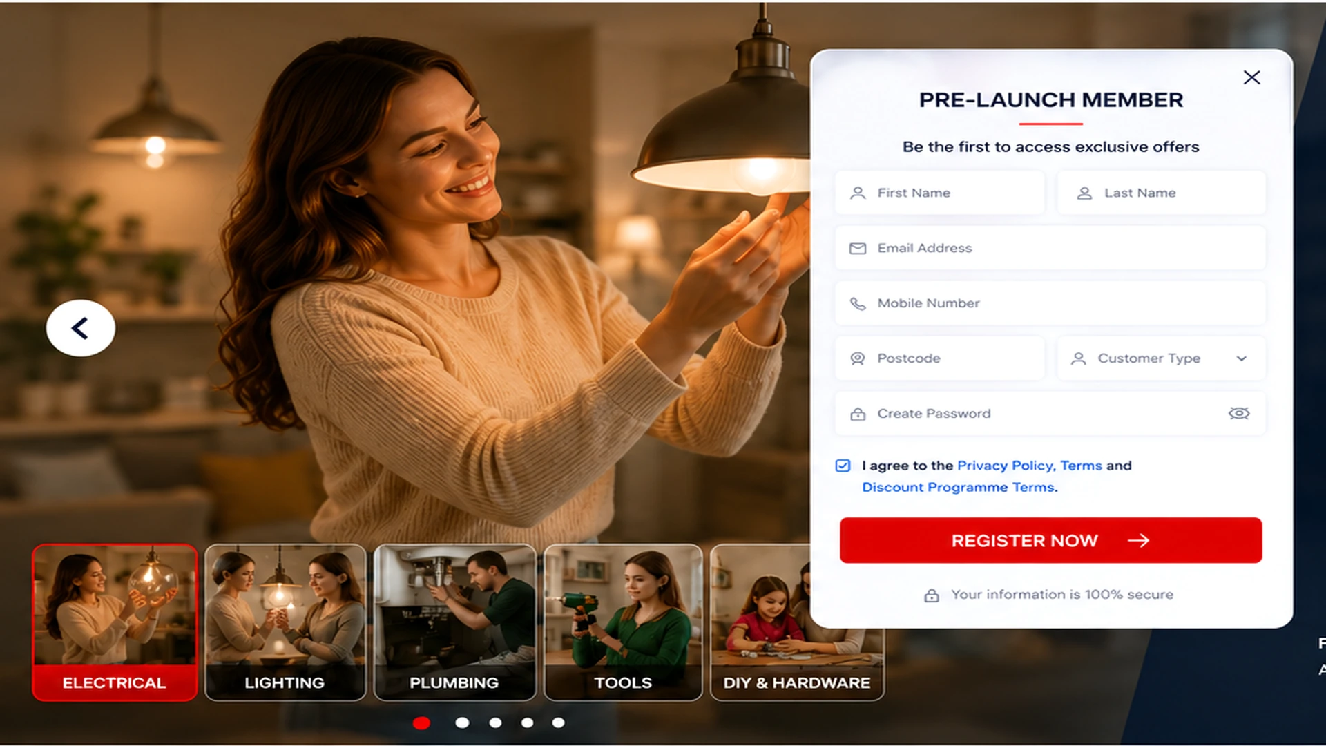Female homeowner enjoying decorative lighting
