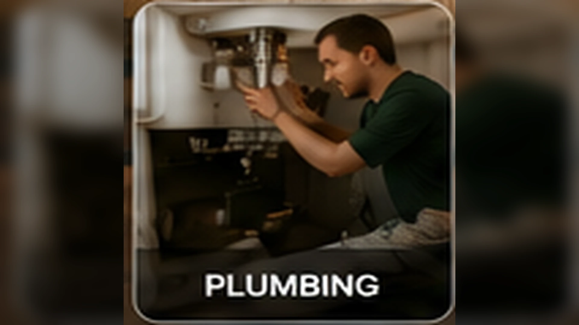 Male plumber working with fittings