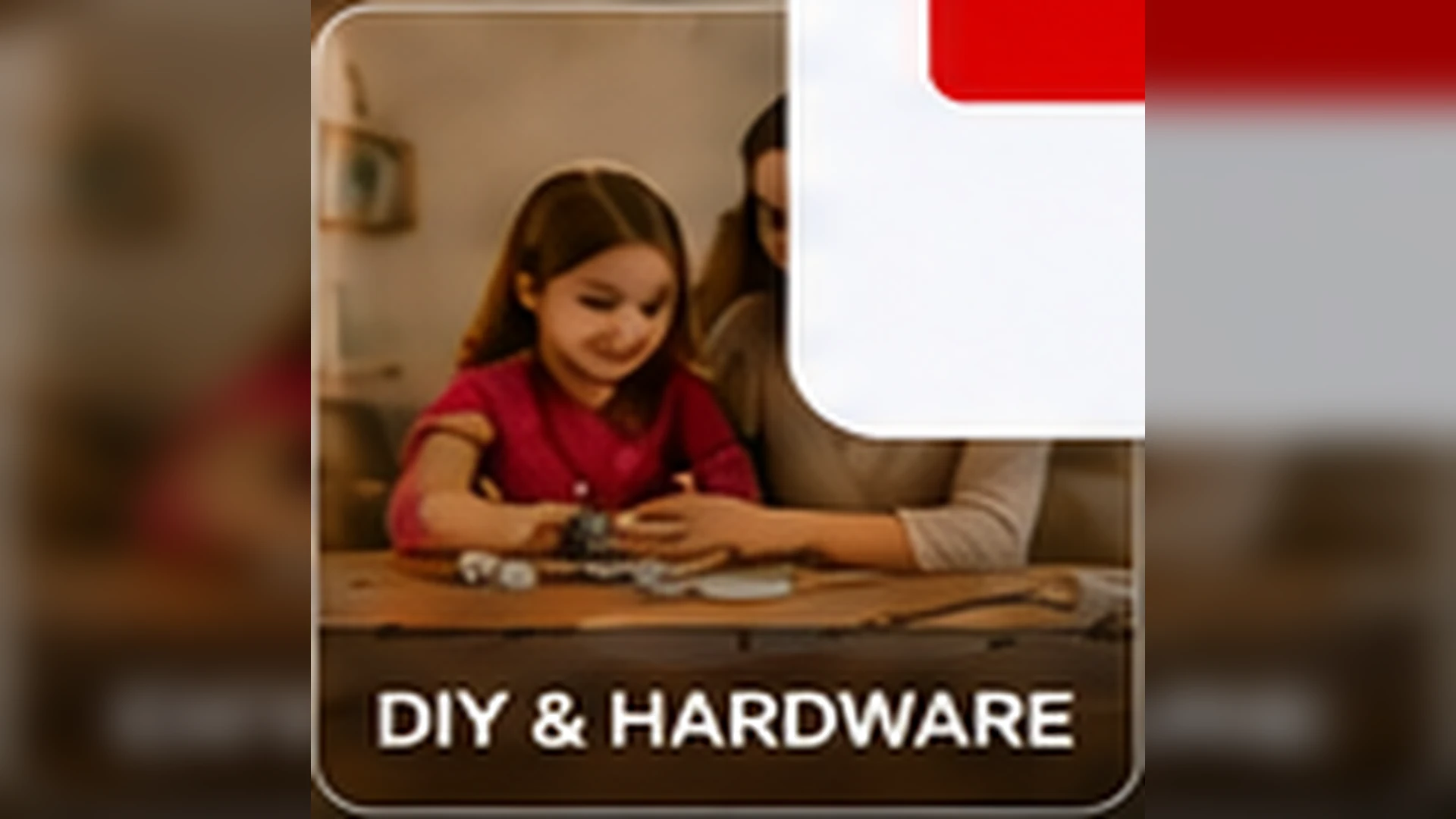 Mother and daughter creating together
