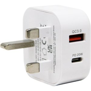 USB + TypeC Home Plug Charger White