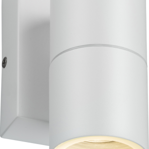 230V IP54 GU10 Fixed Single Wall Light with Photocell Sensor - White