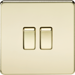 10AX 2G 2-way Switch - Polished Brass