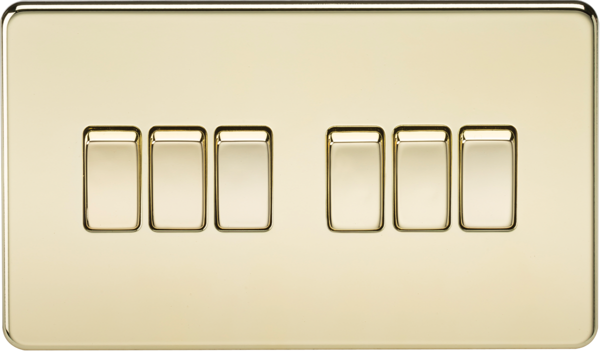 10AX 6G 2-way Switch - Polished Brass
