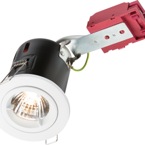 230V 50W Fixed GU10 IC Fire-Rated Downlight in White