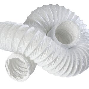 F413 100mm White Flexible PVC Hose 3m