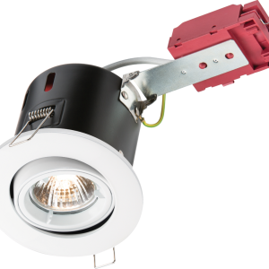 230V IP20 50W GU10 IC Fire-Rated Tilt Downlight White