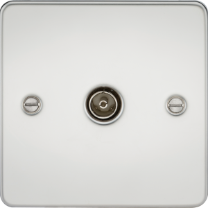 TV Outlet (non-isolated) - Polished Chrome