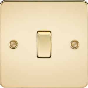20A 1G DP Switch - Polished Brass