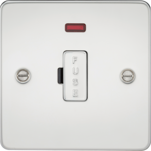 13A Fused Spur Unit with Neon - Polished Chrome