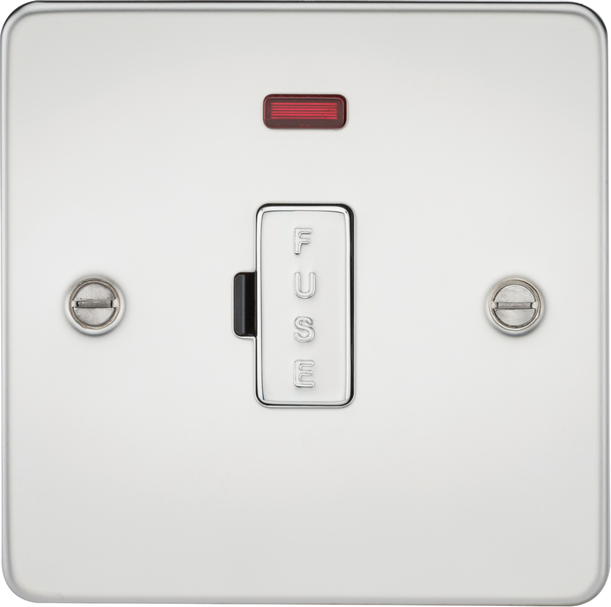 13A Fused Spur Unit with Neon - Polished Chrome