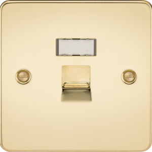 RJ45 Network Outlet - Polished Brass