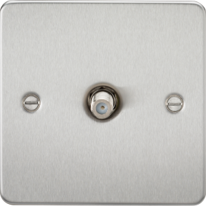 SAT TV Outlet (non-isolated) - Brushed Chrome
