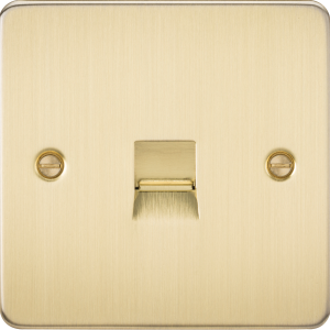 Telephone Extension Outlet - Brushed Brass