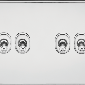 10AX 4G 2-way Toggle Switch - Polished Chrome
