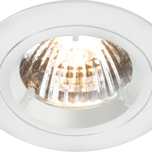 IP20 230V GU10 White Recessed Fixed Twist & Lock Downlight