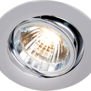 IP20 230V GU10 Chrome Recessed Tilt Twist & Lock Downlight