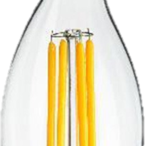 230V 4W LED 35mm ES Clear Flame Tip Candle 3000K