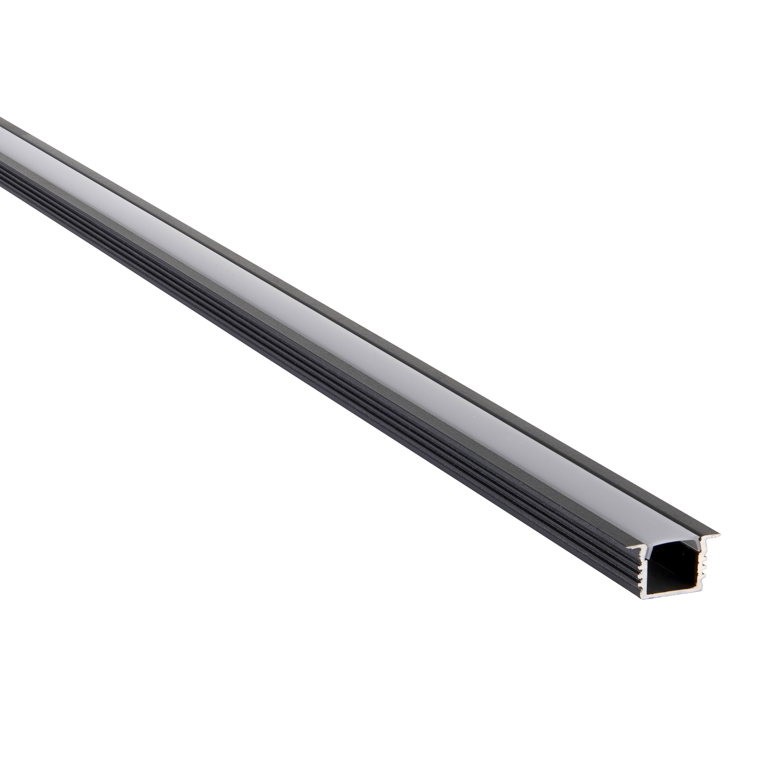 Rigel Recessed 2m Aluminium Profile/Black