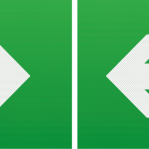 Running Man Legend (kit of 2) with Left/Right Facing Arrow for EMEXIT / EMLREC / EMLSUS / EMXST
