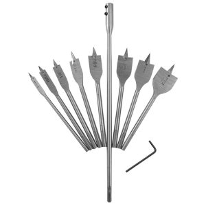 Dekton 10PC Flat Wood Drill Set