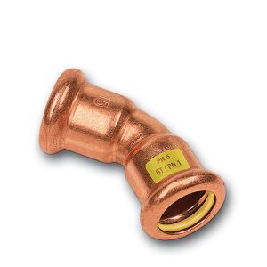 Sanha 15mm Copper Press Gas Female x Female 45 Degree Bend