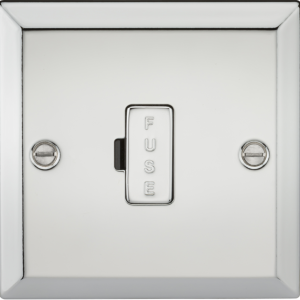 13A Fused Spur Unit - Bevelled Edge Polished Chrome
