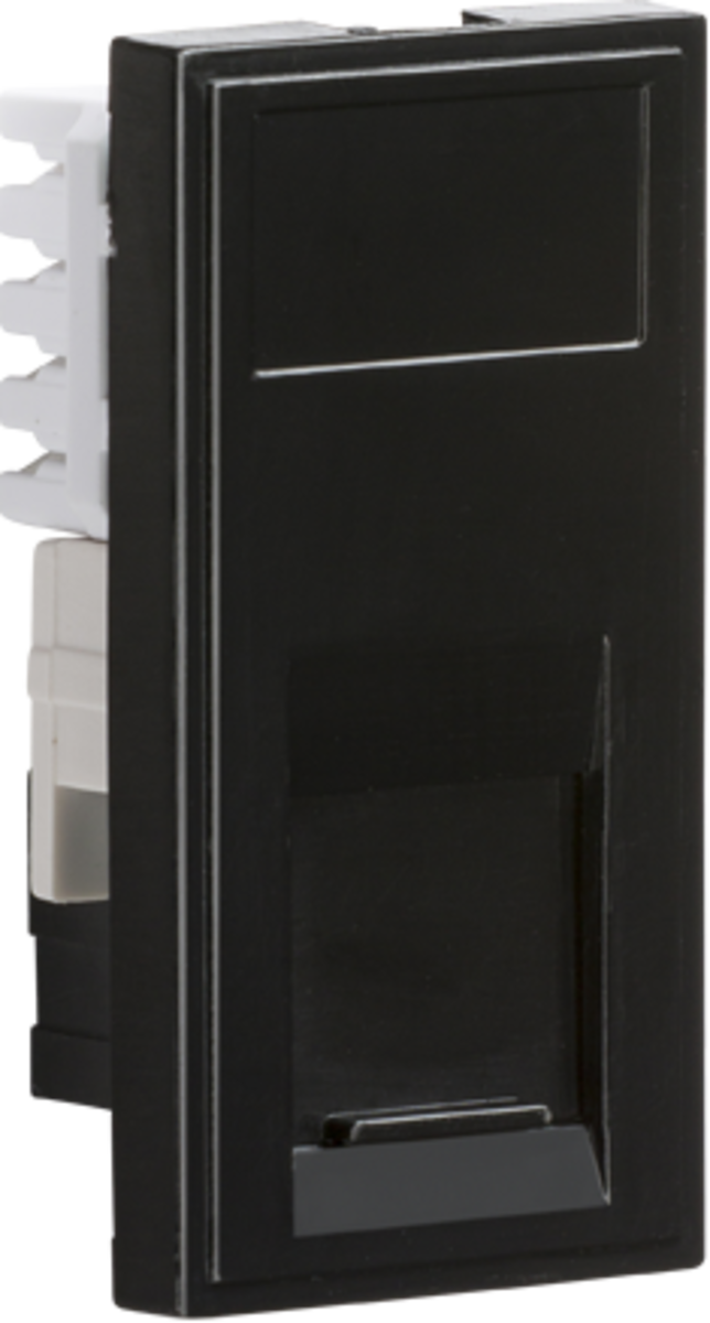 UTP CAT5E RJ45 Outlet Module 25 x 50mm - Black