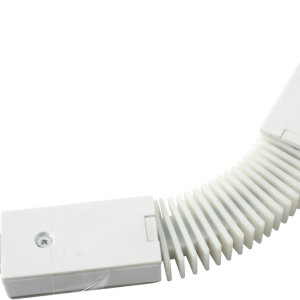 230V Single Circuit Track Flexible Connector White