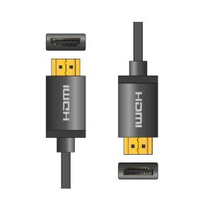 112.227UK Premium 4K HDMI Leads with Coloured Aluminium Head-Shells Black 10.0m