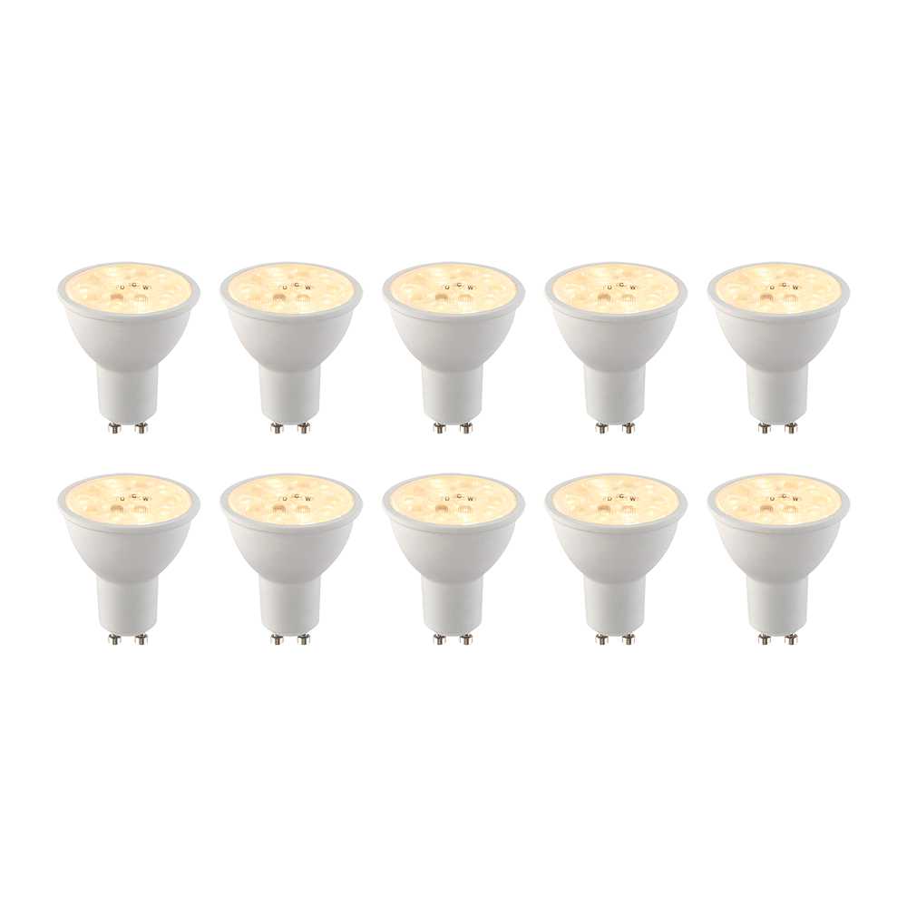 GU10 CCT 7W | 600LM | 86LM/W | 2700K/4000K/6500K | 60 Beam Angle