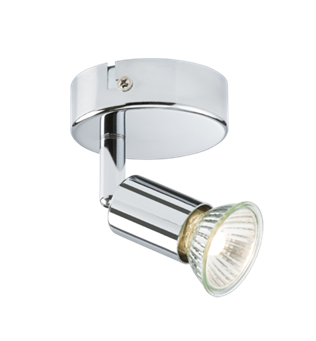 230V GU10 Single Spotlight - Chrome