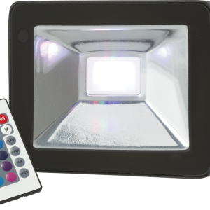 230V IP65 20W RGB LED Black die-cast aluminium floodlight