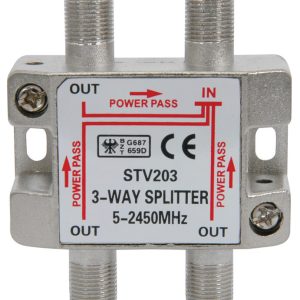 122.832UK Satellite Metal F Splitters 5-2250MHz 3 Way
