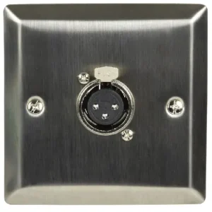 Steel Wallplate with XLR Socket
