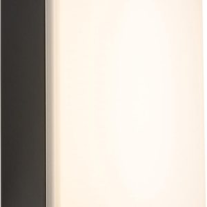 230V IP54 5W LED Security Amenity Bulkhead Black Base with Opal Diffuser Cool White 4000K