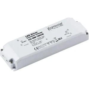IP20 12V DC 40W LED Driver - Constant Voltage