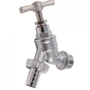 ½" Hose Union Bibcock & Double Check Valve Chrome Plate