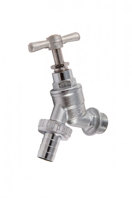½" Hose Union Bibcock & Double Check Valve Chrome Plate
