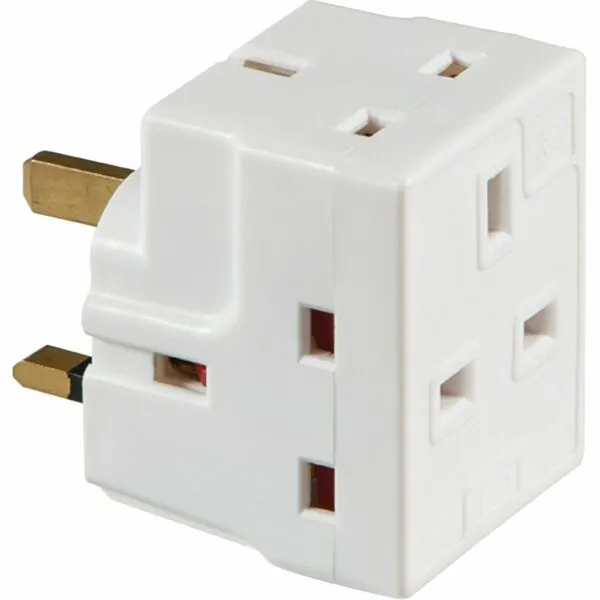 Knightsbridge 13A 3-Way Mains Fused Adaptor