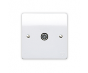 MK K3555WHI Logic Plus 1 Gang Non Isolated Screened Satellite Socket White