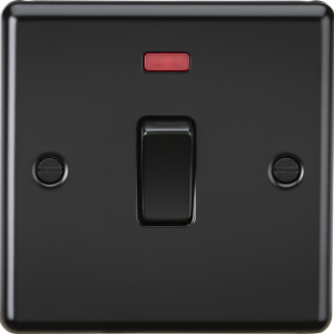 20A 1G DP Switch with Neon - Matt Black