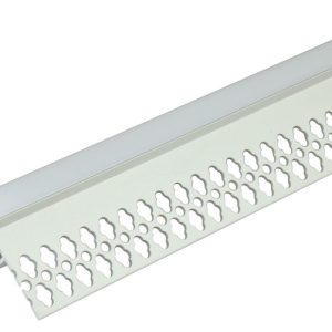 156.956UK Aluminium LED Tape Profile External Corner Plaster-in 2m