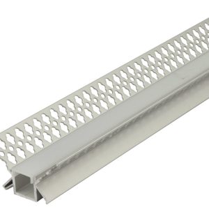 156.955UK Aluminium LED Tape Profile Internal Corner Plaster-in 2m