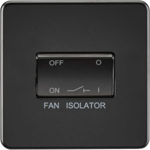 10AX Fan Isolator Switch - Matt Black