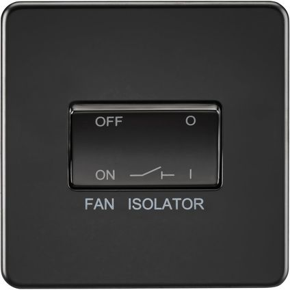 10AX Fan Isolator Switch - Matt Black