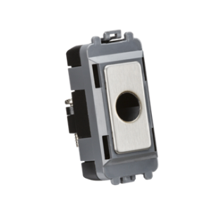 Flex Outlet Module (Up To 10mm) - Brushed Chrome