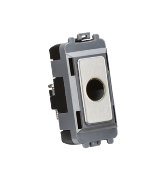 Flex Outlet Module (Up To 10mm) - Brushed Chrome