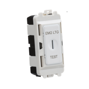 20AX 2 Way SP key Module (Marked EMG LTG TEST) - Matt White