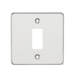 Flat Plate 1G Grid Faceplate - Polished Chrome