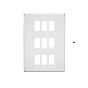 Screwless 9G Grid Faceplate - Polished Chrome